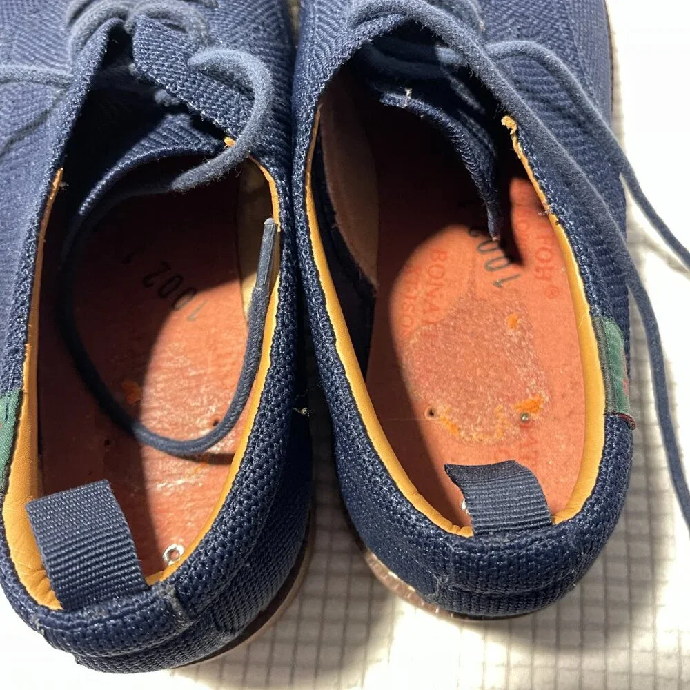 G.H. Bass Bucs Originals Shoes Mens 10M Navy Blue‎ Knit Textile Oxfords BAX2B921